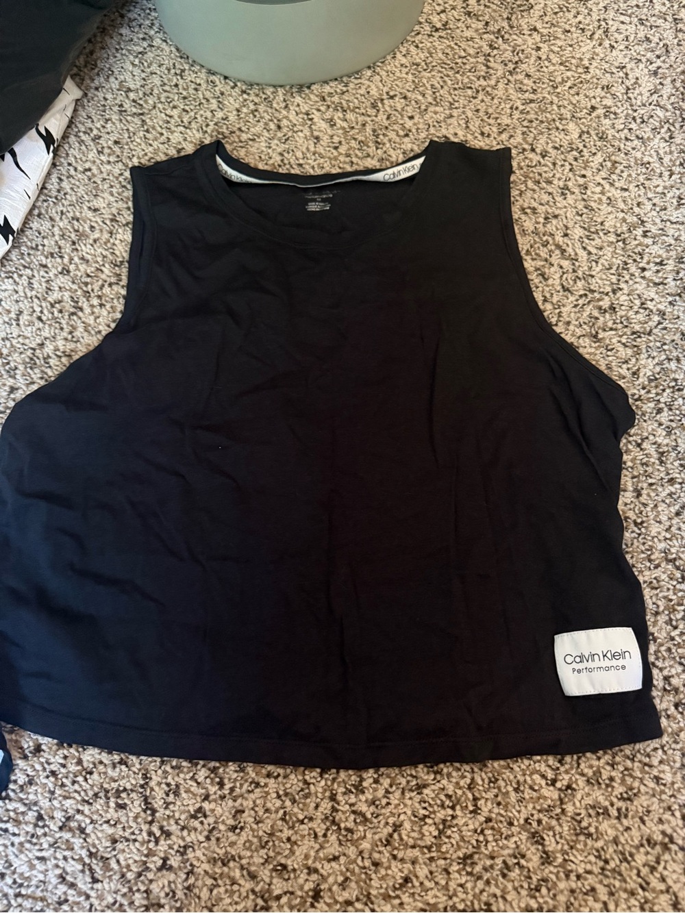Calvin Klein Black Sleeveless Performance Tank and short outfit